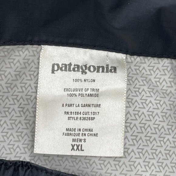 Patagonia Ripstop Nylon Rain Pants Wind Proof Packable Hiking Ankle Zip - Picture 11 of 15